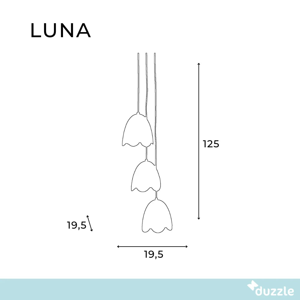 Lampada a sospensione Luna in metallo nero | Duzzle