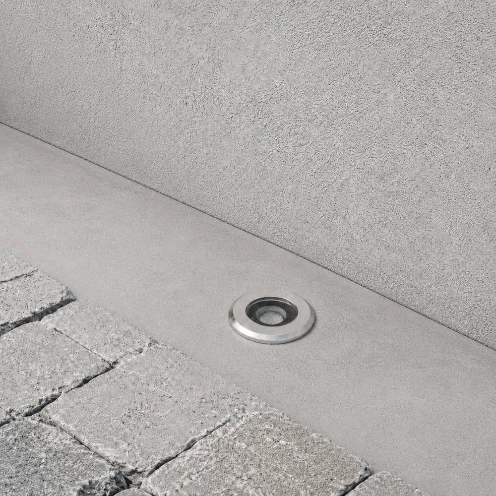 Faretto led incasso pavimento in acciaio inox silver *** temperatura colore lampada 30000k blue intenso, confezione 1