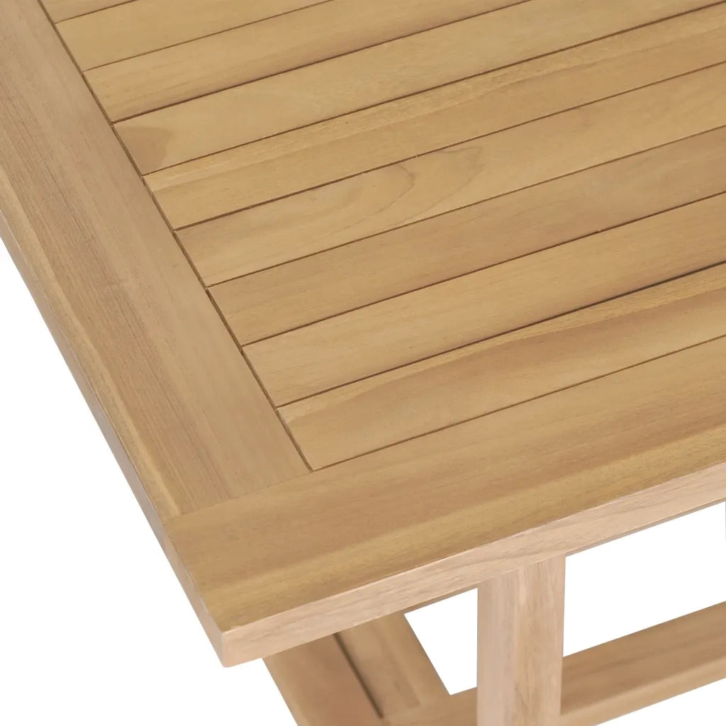 Set da Pranzo per Esterni 9 pz 180-280x100x75 cm Teak Massello 44680