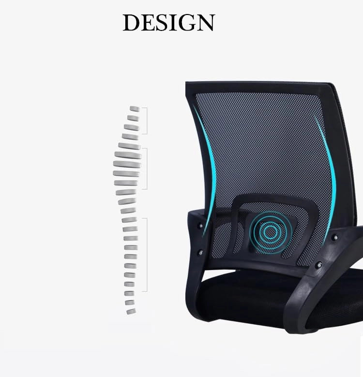 Sedia da ufficio scrivania con Rotelle Girevoli e braccioli ergonomica e con altezza regolabile imbottita e rete traspirante FC-05