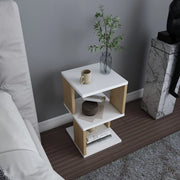 Comodino in legno "Carter" - 30 x 30 x 49 cm - Bianco