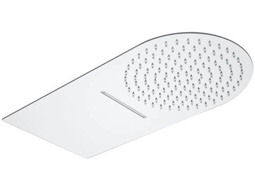 Soffione doccia ultrapiatto a parete in acciaio inox lucidato a specchio