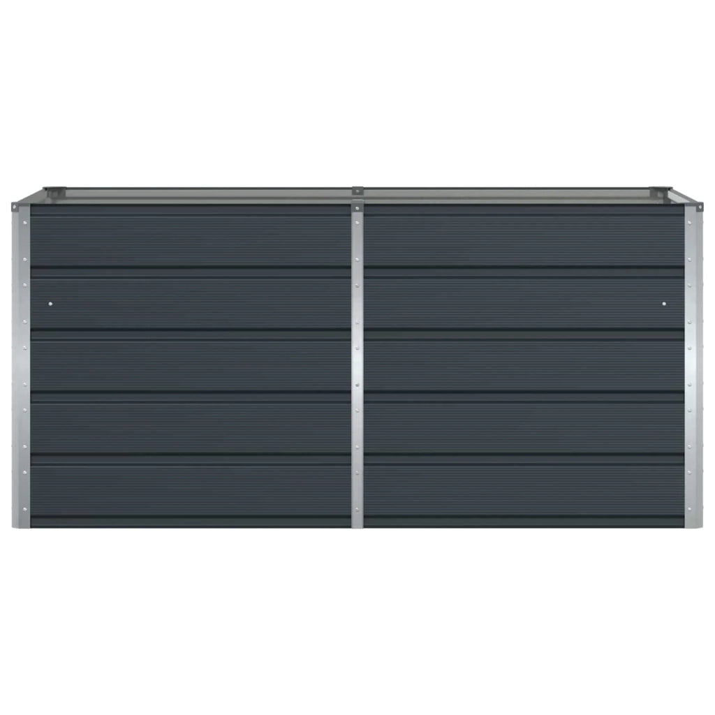 Fioriera moderna dal design industriale 160 x 80 x 75 cm per uso interno/esterno in acciaio antracite 02_0059226