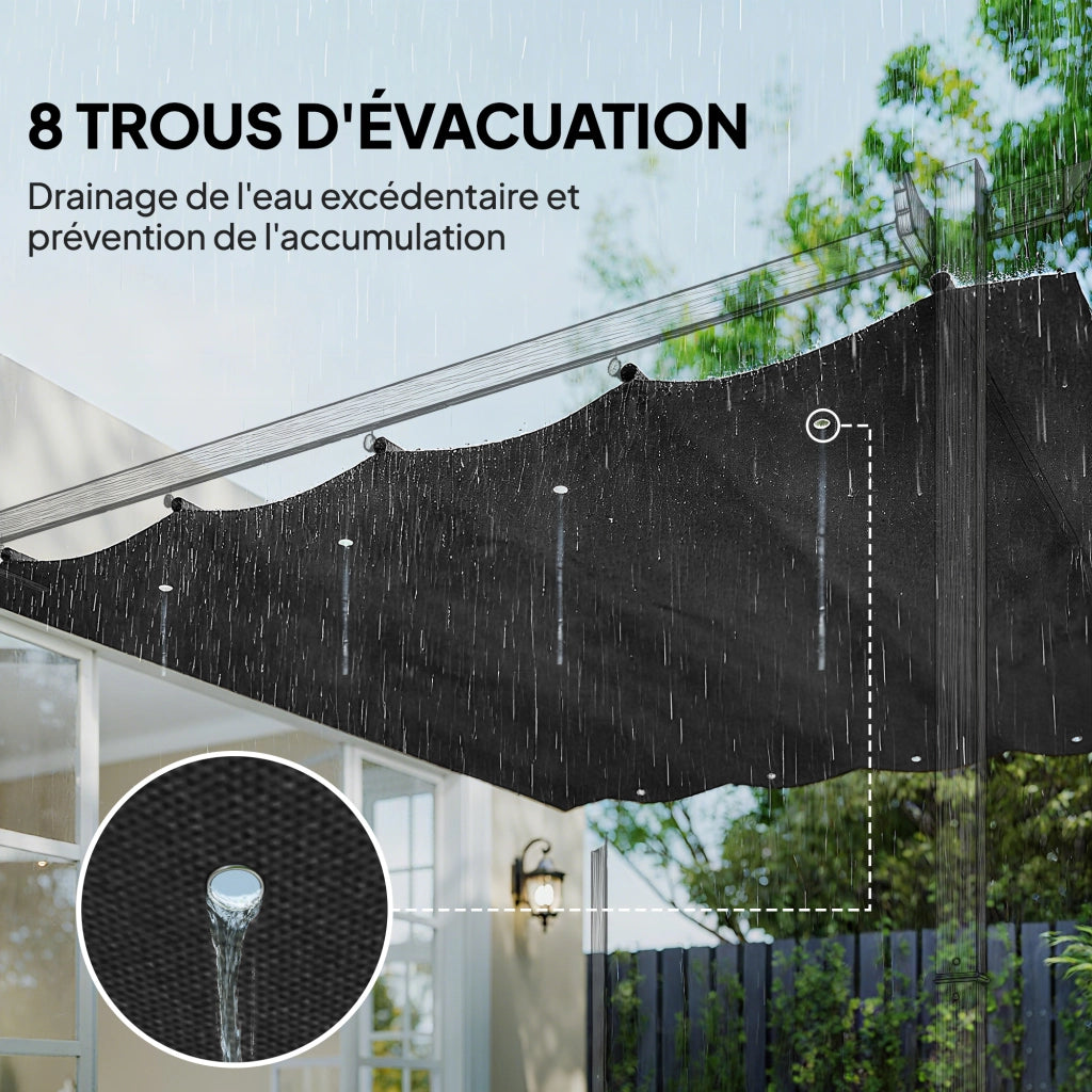 Tenda da sole per pergola ¨C zephmum ¨C 3x2m protezione UV 30+