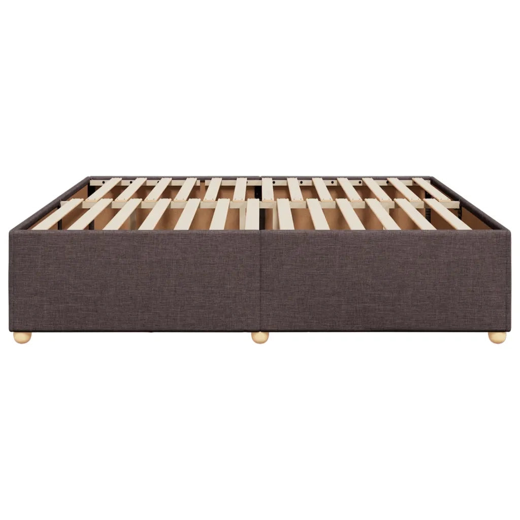 Giroletto senza Materasso Marrone Scuro 200x200 cm in Tessuto