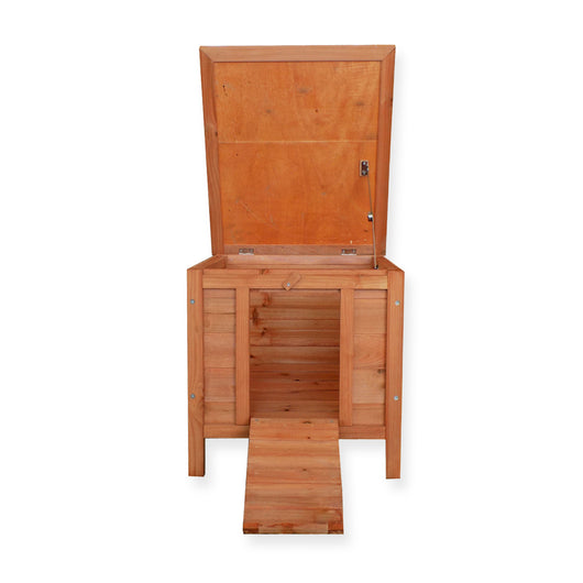 Cuccia per gatti 420 x 515 x 430 mm in legno di abete rosso, casetta per conigli con tetto incernierato, guarnizione in bitume, conigliera per animali da giardino/balcone