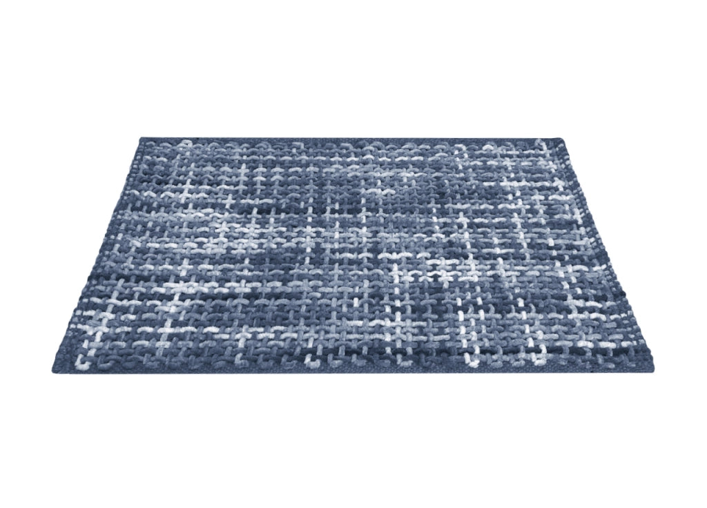 Tappeto Bagno Doccia Antiscivolo In Microfibra Super Assorbente Plot - 40x60 - Blu
