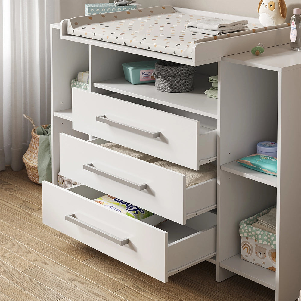 Vicco Fasciatoio Bianco 143 x 100 cm XL con cassetti