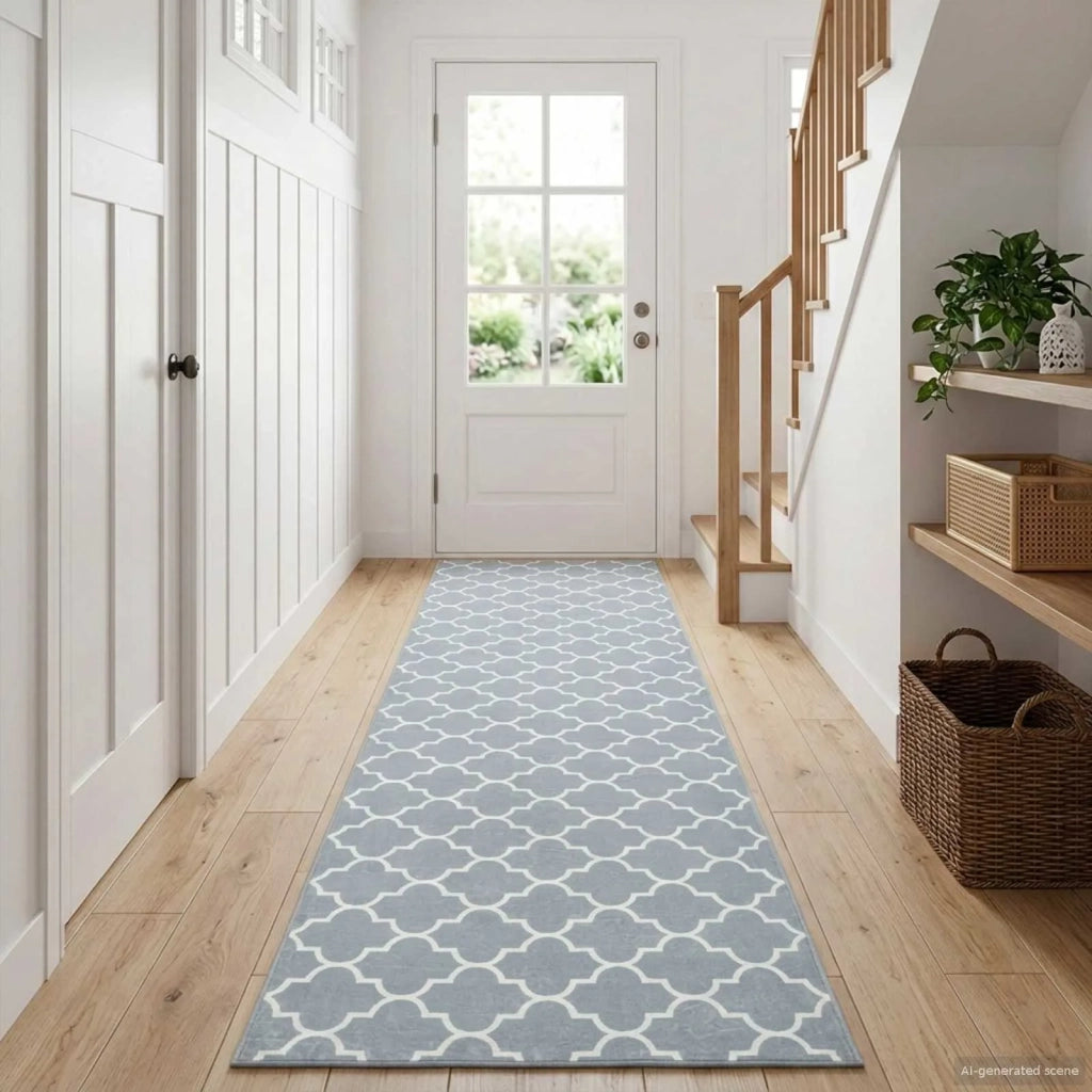 Runner Tappeto ORIZ 1150 gsm Grigio e Bianco 42045451