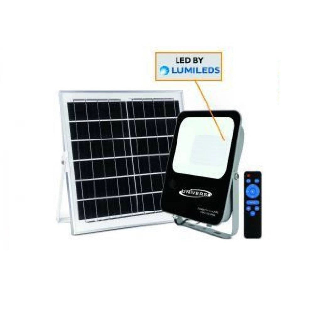 Trade Shop - Faretto Faro Led Solare 100 Watt Con Telecomando Ip65 Luce Fredda 6500k Fso-100w -