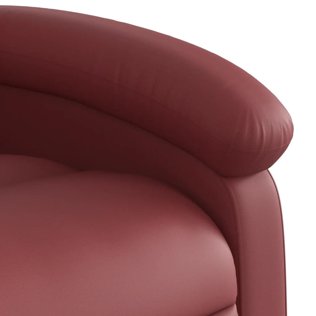 Divano Sedia-Poltrona Reclinabile Rosso Vino in Similpelle 549754