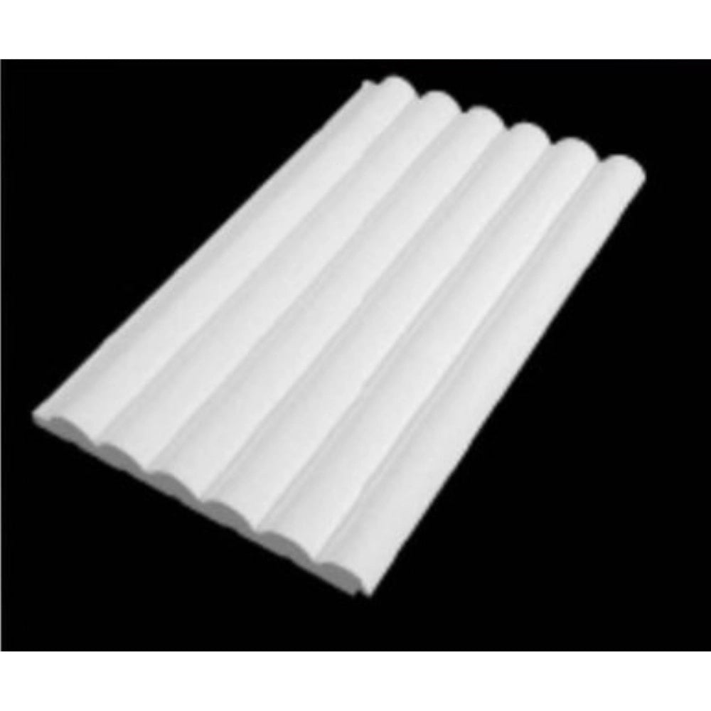Trade Shop - Pannello Decorativo 3d In Ps Bianco Effetto Doghe 12x120x2900mm Parete -