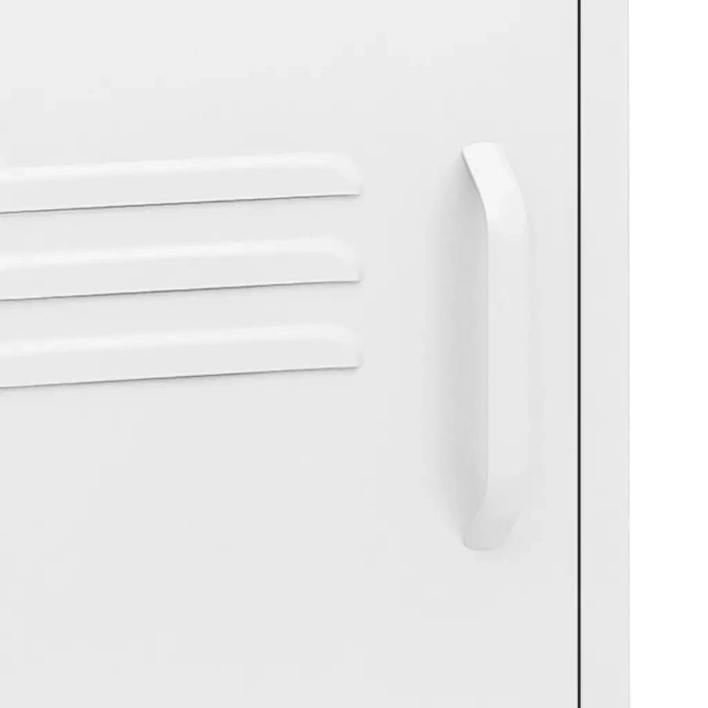 Comodino Bianco 35x35x51 cm in Acciaio cod mxl 57358