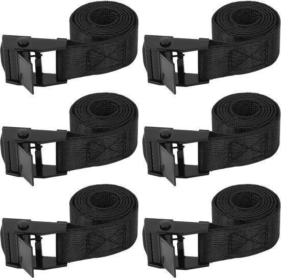 Cinture di allacciamento rigide Corte 20 mm - Cinture di allacciamento adattabili - Morsetti metallici - Nylon resistente - 50 cm - Alta capacità di sollevamento