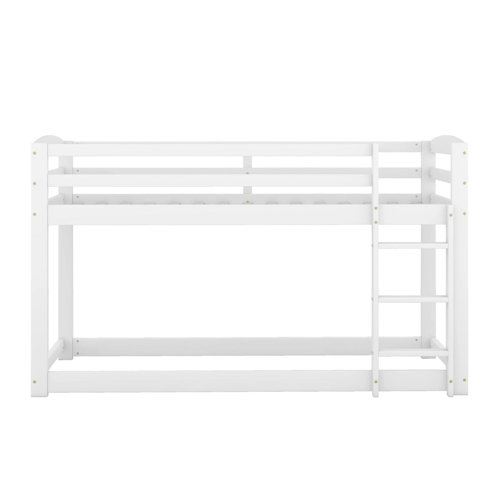 Letto a castello 90x200 cm salvaspazio; legno; bianco