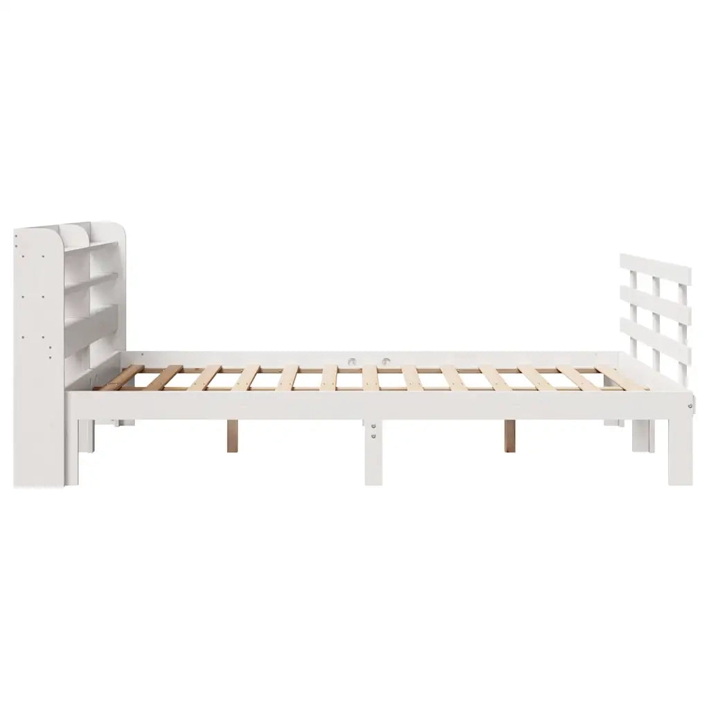 Giroletto con Testiera senza Materasso-Struttura Letto Bianco 140x190 cm 974463