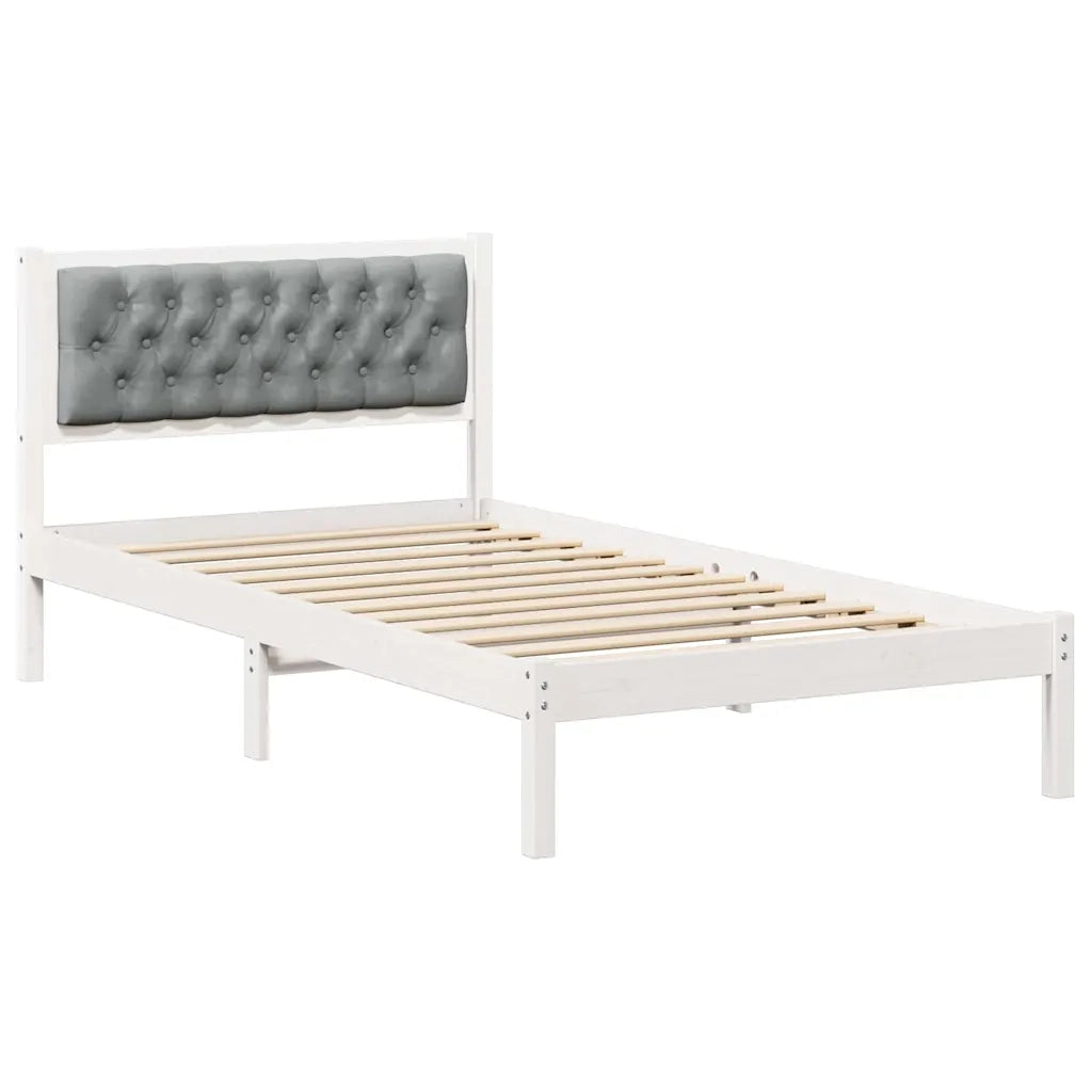 Struttura del letto Grigio chiaro 100 x 200 cm Pino massello 878213
