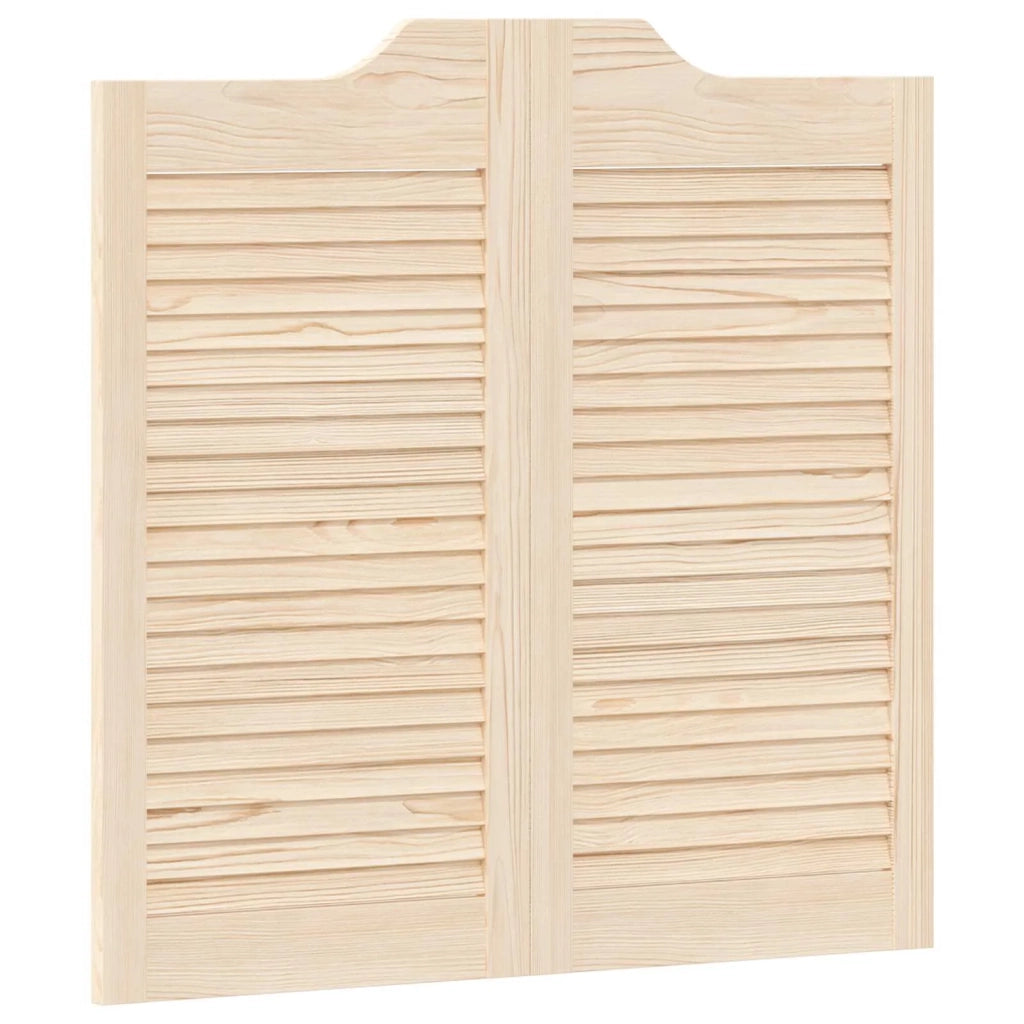 Porte Swing 2 pcs Naturale Legno Massello di Pino 42047162