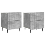 Armadio da Notte 2 pcs Grigio Cemento 43 x 34,5 x 49,5 cm 894302