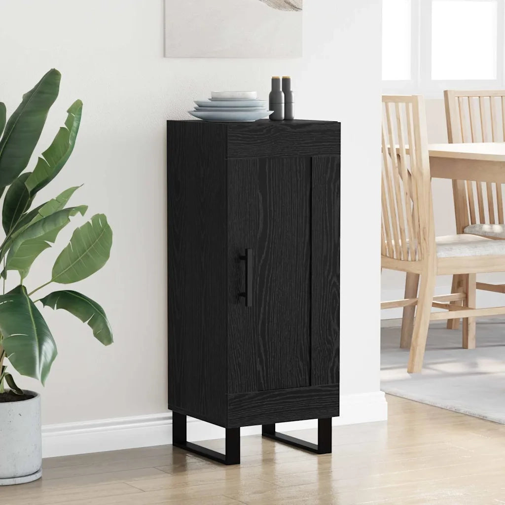 Credenza | Madia | Buffet da pranzo | Armadio da pranzo Rovere Nero 34,5 x 34 x 90 cm