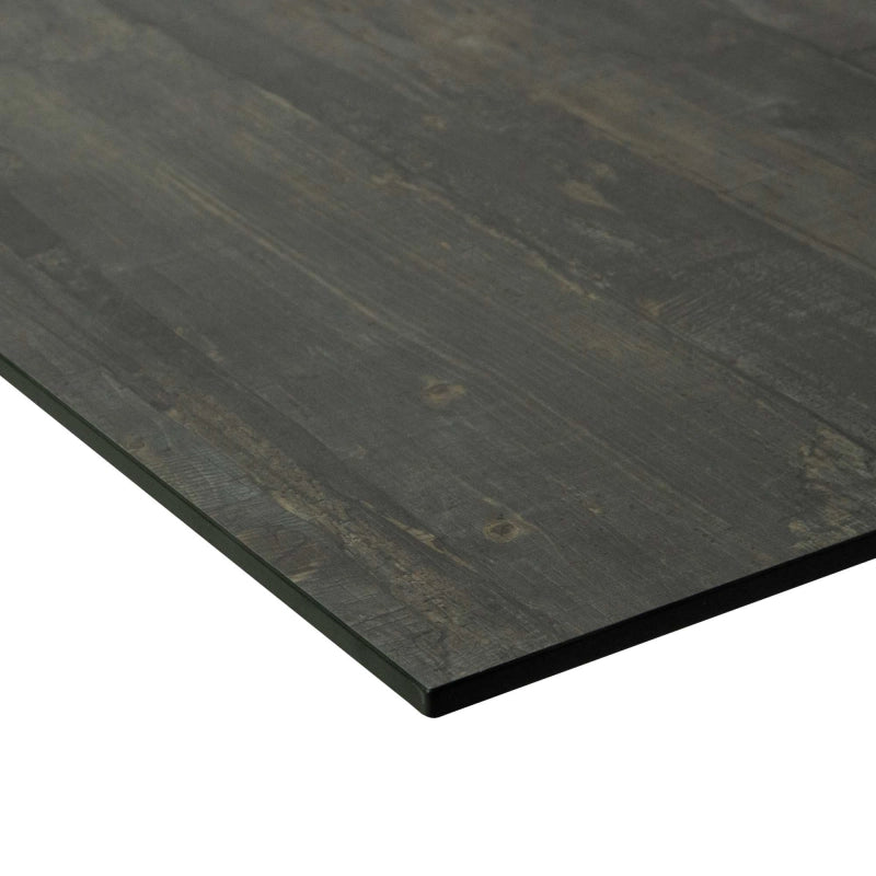 Top tavolo hpl effetto legno nero rettangolare cm 55x69x1