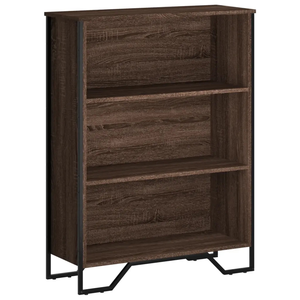 Libreria-Scaffale per Libri-Mobile di Stoccaggio Rovere Marrone 80x31x106 cm in Legno Multistrato