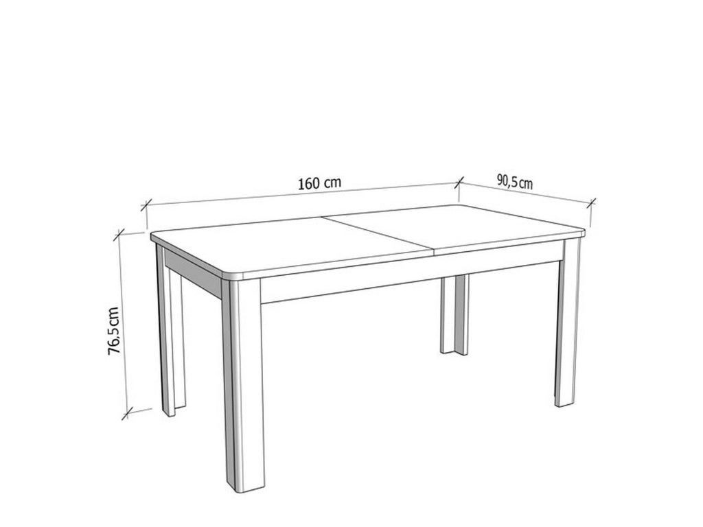 Colosimi, Tavolo Allungabile 8 Posti, 160x91x77h cm Marrone Noce