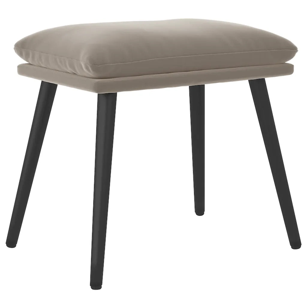 Poggiapiedi Grigio Chiaro 45x29,5x35 cm in Velluto 341504