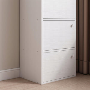 Moderno armadio capiente cassettiera grande bianco scandinavo loft retrò 4 ripiani