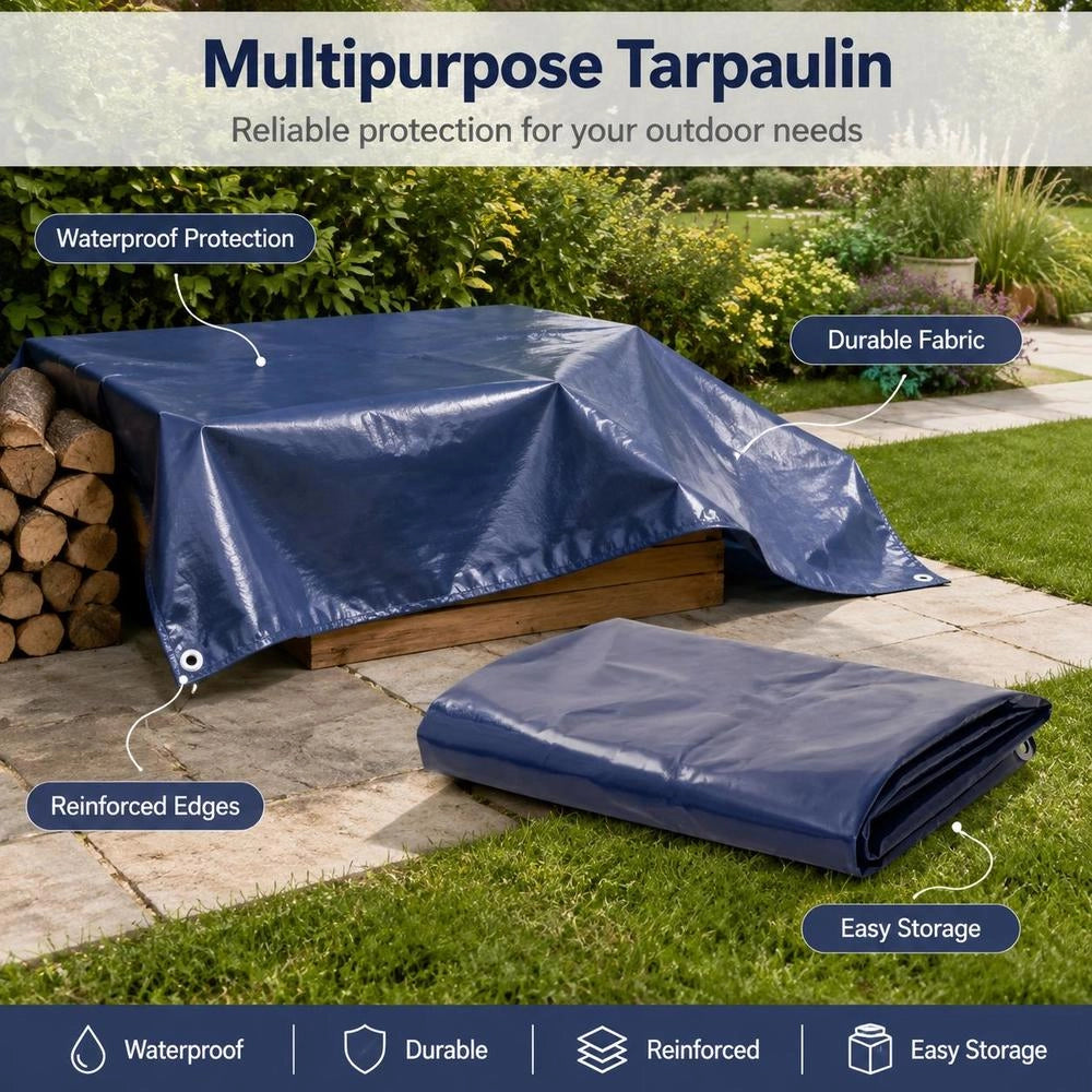 Tarpaulin 650 G/square Meter 4x8 M Blue