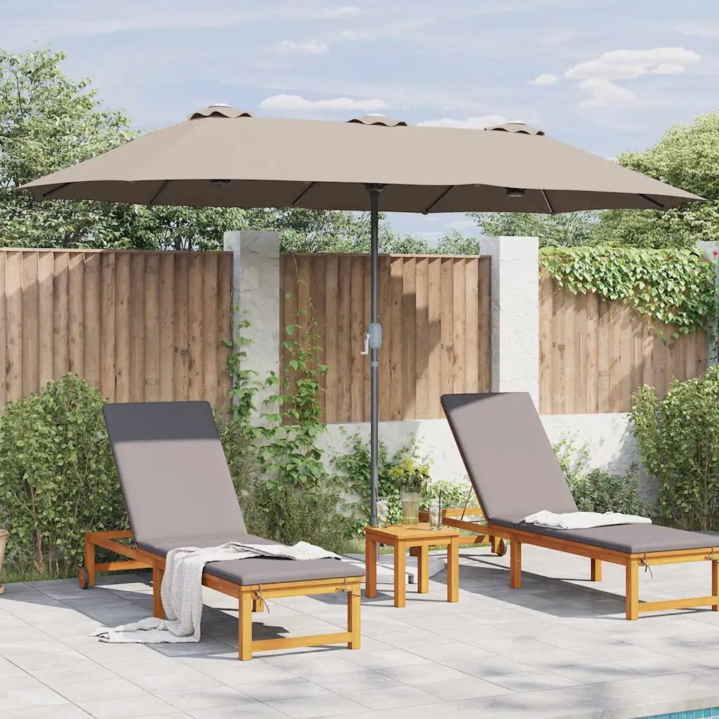 vidaXL Ombrello da giardino Talpa 370 x 197 x 239 cm