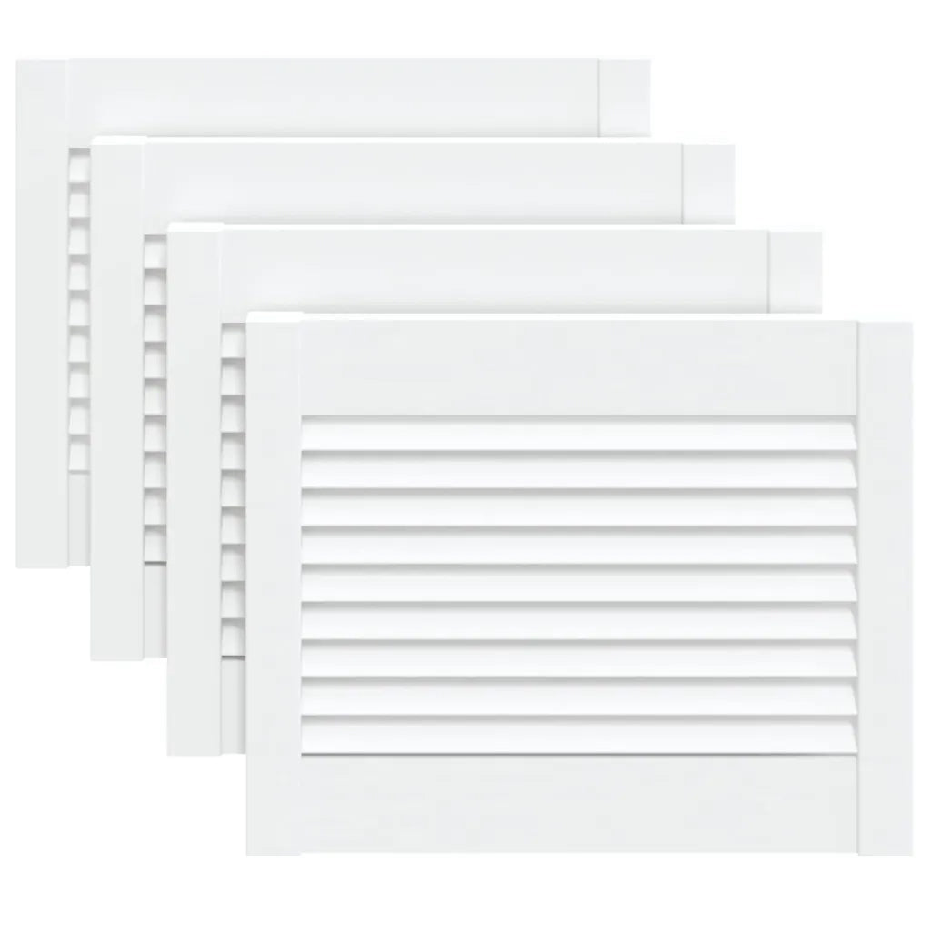 Ante a Lamelle 4 pz Bianche 39,5x49,4 cm in Legno di Pino 151147