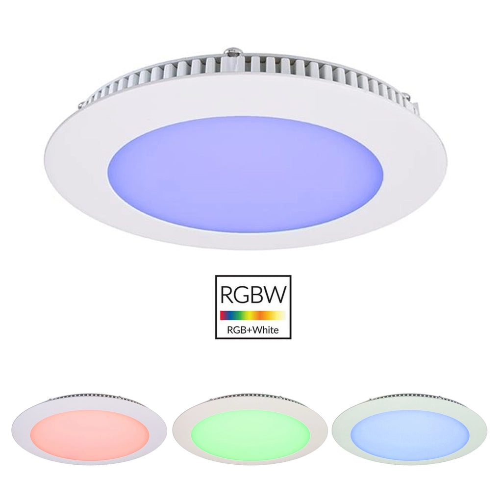 Pannello LED 8W RGB cromoterapia incasso luce multicolore box doccia bagno 24V RGBW
