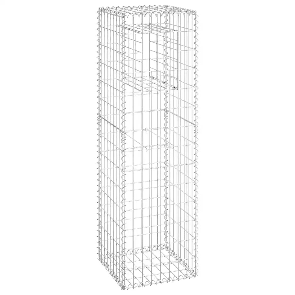 Cesto a Gabbione a Torre 40x40x140 cm in Ferro 151262
