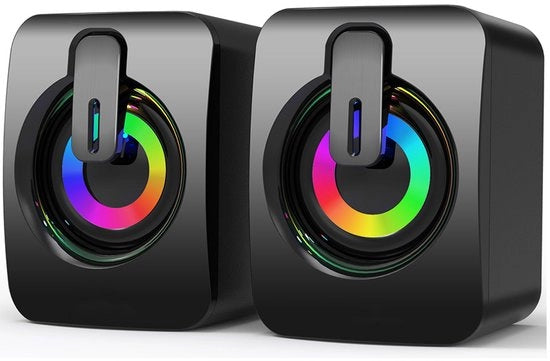 Altoparlanti USB mini – suono stereo senza distorsione – formato compatto – adatto per desktop – laptop e gaming in ufficio e a casa
