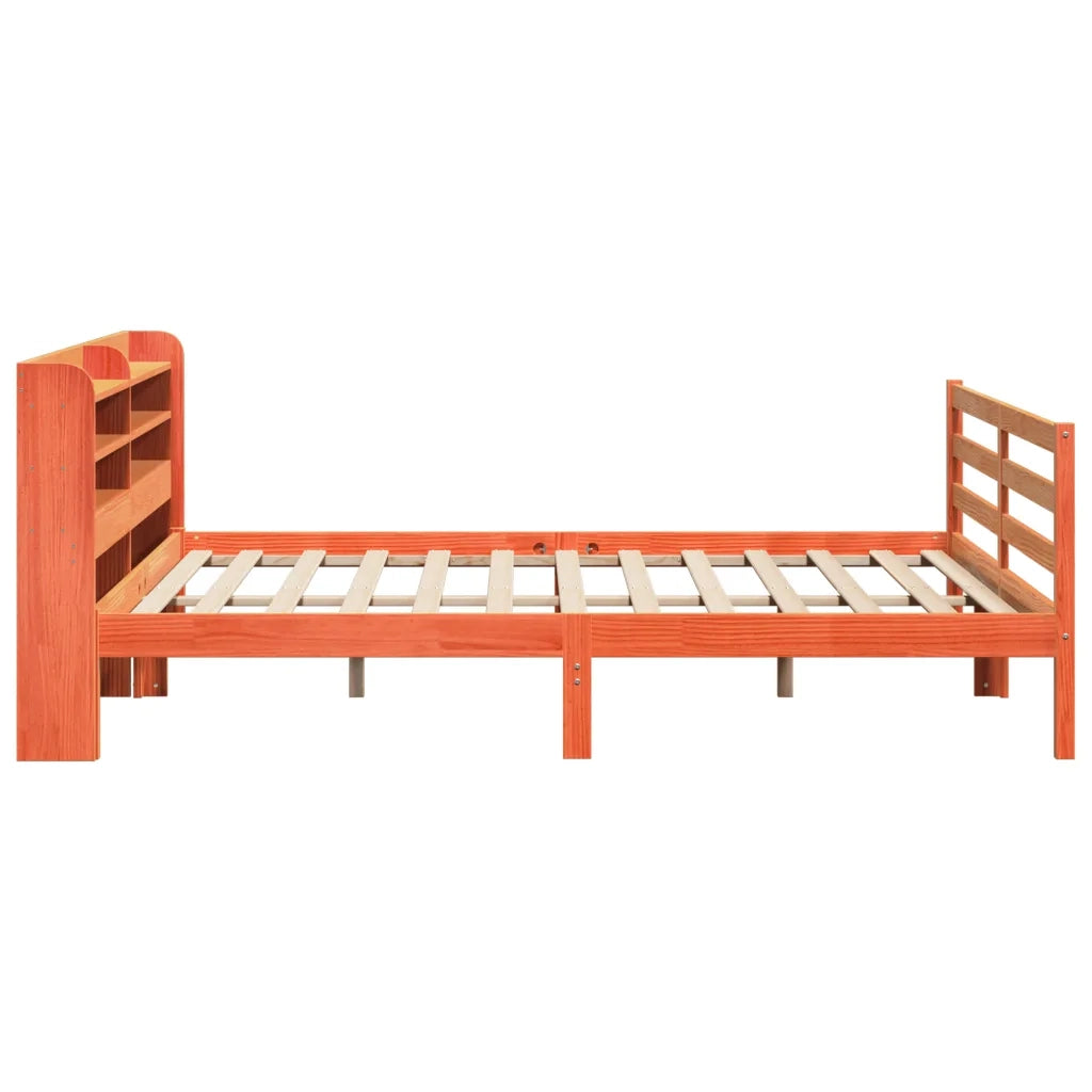 vidaXL Letto senza Materasso Marrone Cera 200x200 cm in Legno di Pino