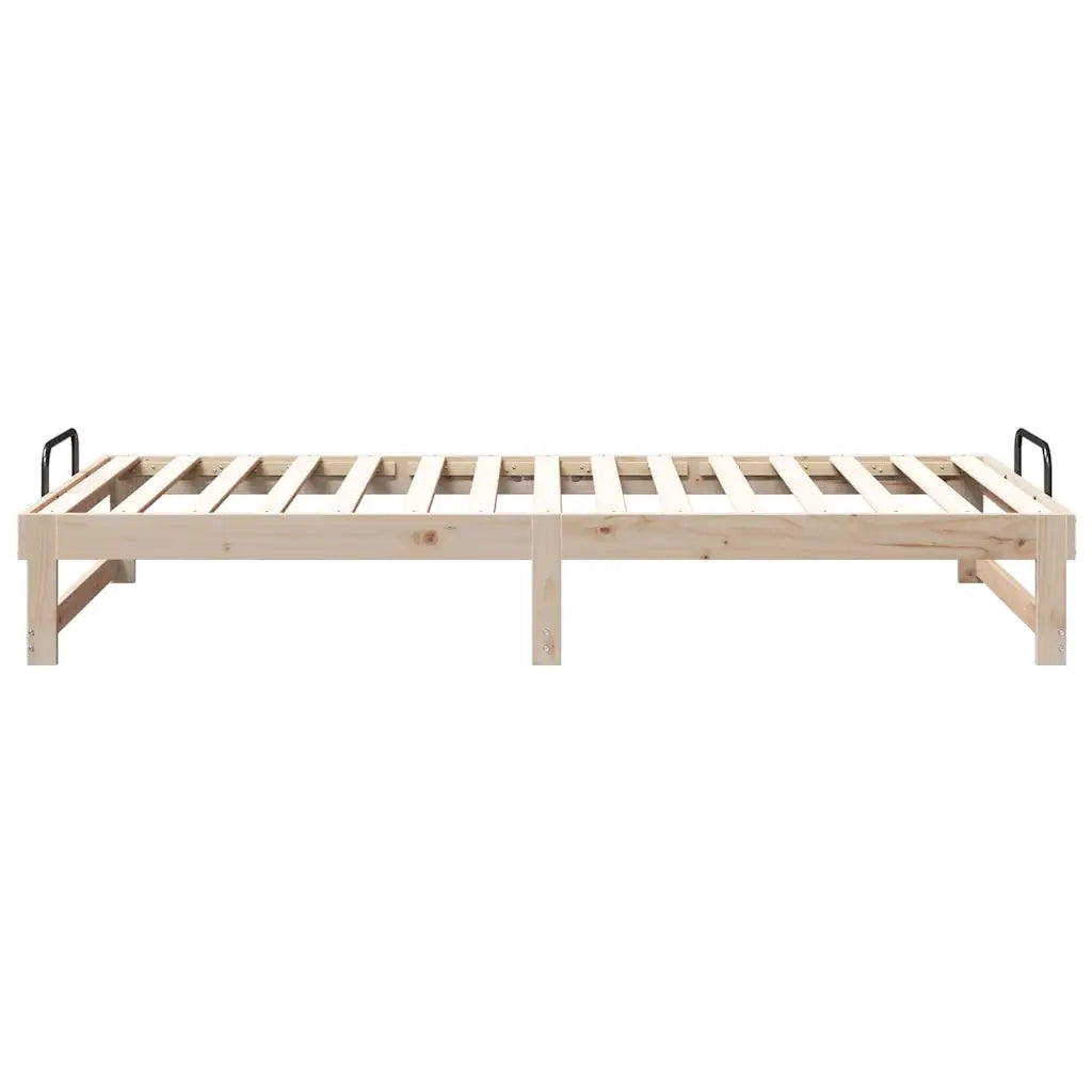 Struttura del letto-Giroletto Marrone 100 x 200 cm Pino massello 873232