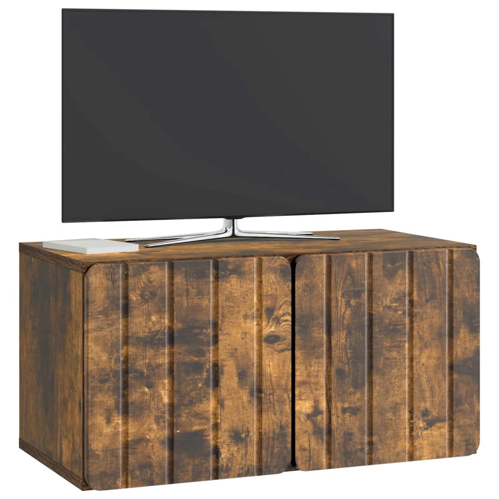 Mobile Porta TV da Muro Rovere Fumo 59,5 x 31 x 30 cm 898370