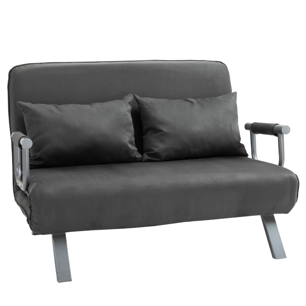 Divano letto 3 posti ¨C zephmum ¨C grigio, velluto, 185x105