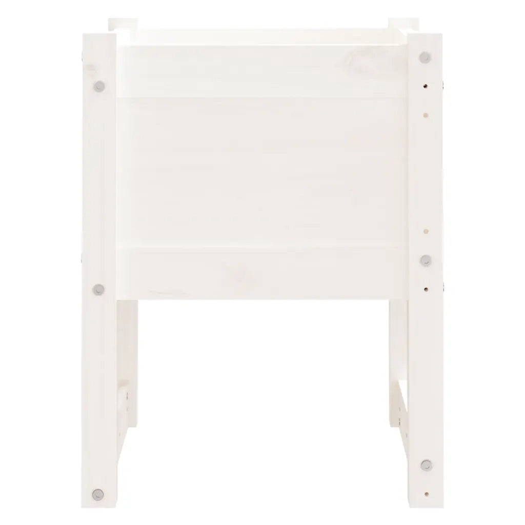 Fioriera Bianca 40x40x52,5 cm in Legno Massello di Pino 822109