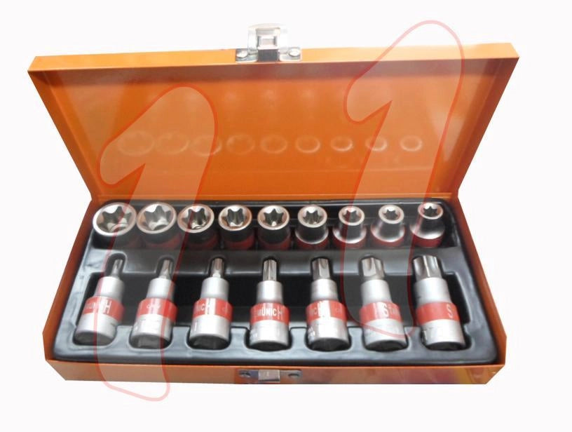 SET CHIAVI A BUSSOLA INSERTI TORX17PZ CROMO VANADIO