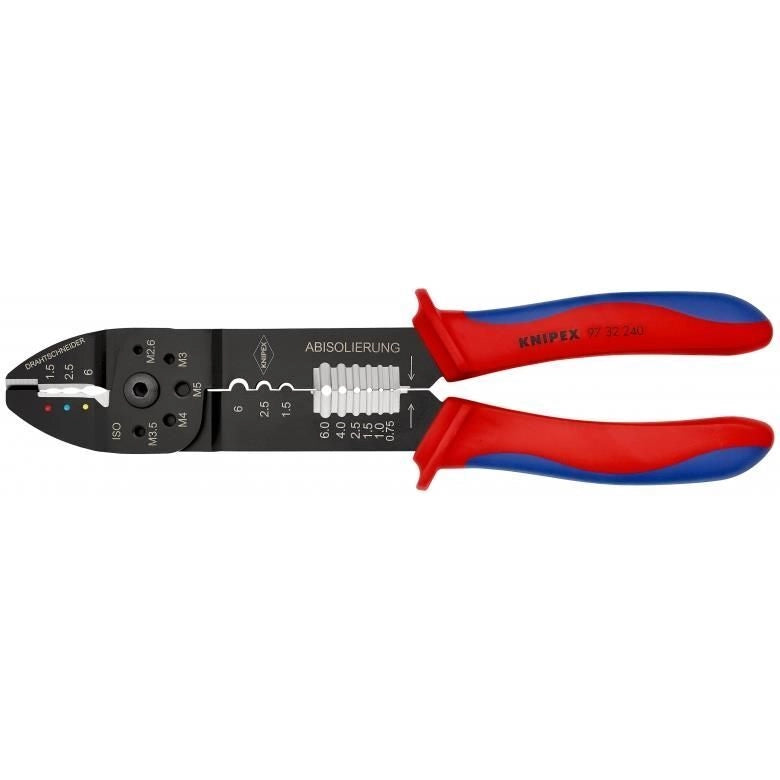 Knipex 97 32 240 pinza crimpatrice Nero, Blu, Rosso
