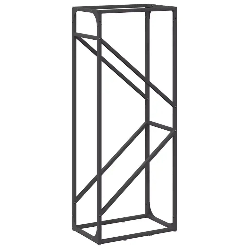 Rastrelliera per Legna da Ardere Nera 40x25x100 cm 864331