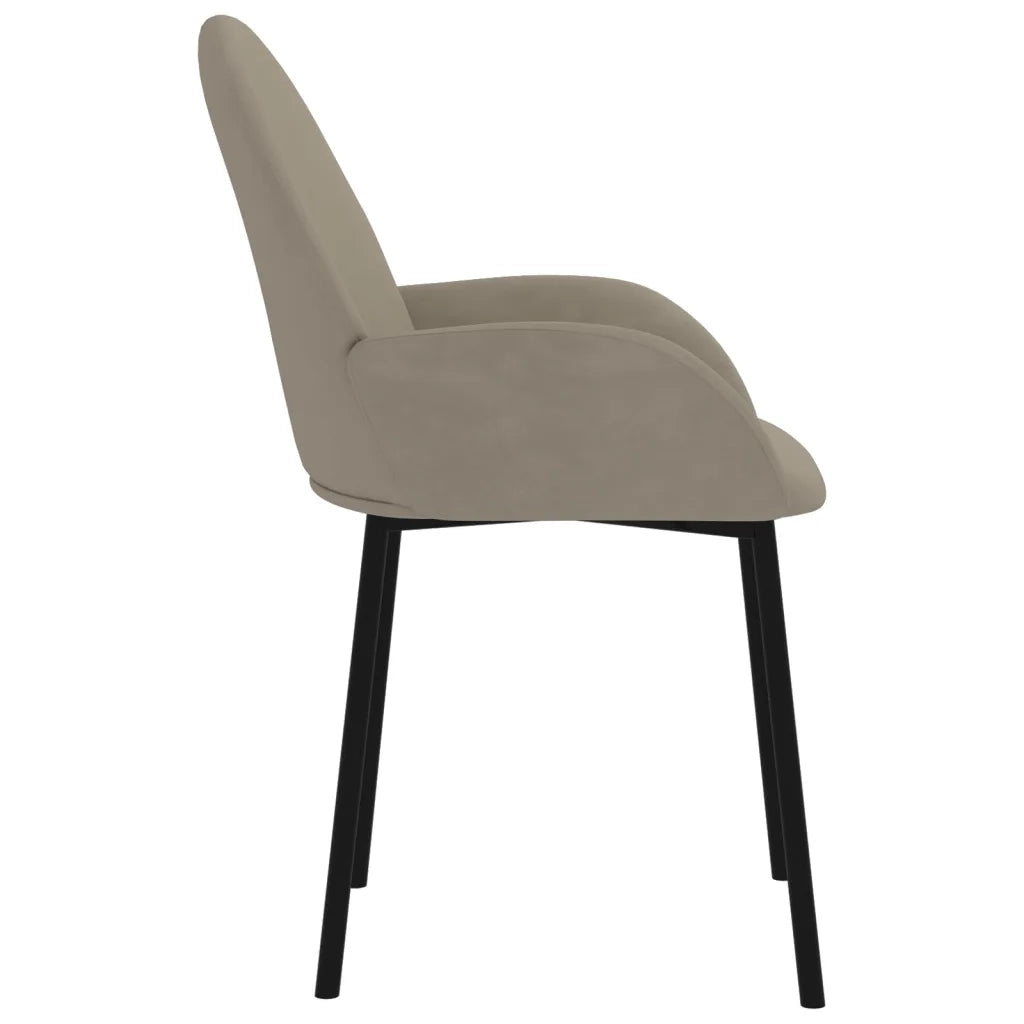 Sedie da Pranzo 2 pz Grigio Chiaro in Velluto cod mxl 29716
