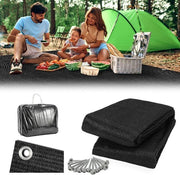 Tavolo da Campeggio 250x500cm Nero Materiale HDPE Resistente all'Acqua 13 Pennelli per Terra