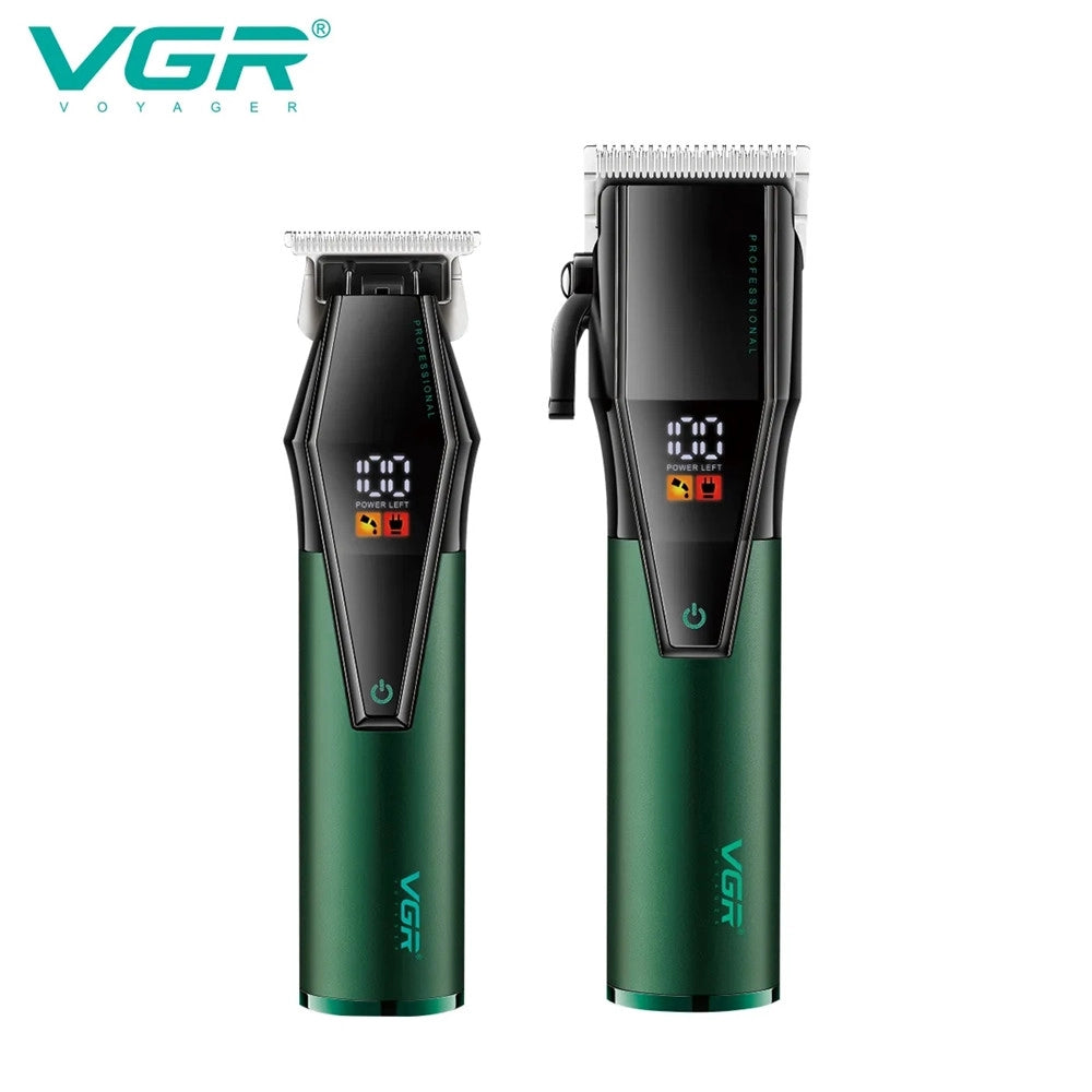 Trade Shop - Vgr V-677 Tagliacapelli E Trimmer Barber Kit Professionale 2in1 -