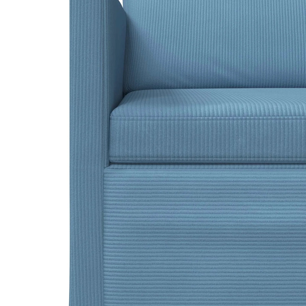 Set di divani 2 pcs Blu Tessuto in Cords 3433263