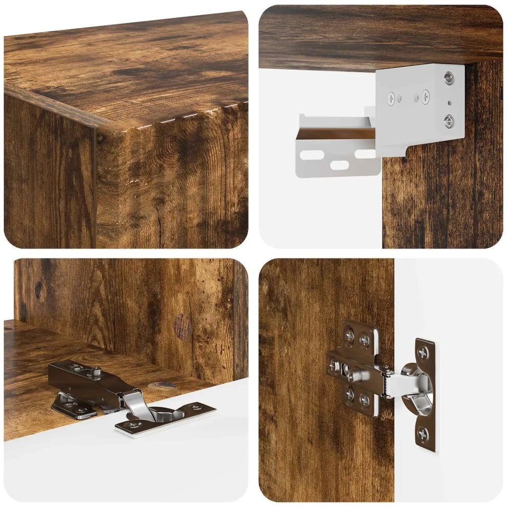 Set mobile TV 4 pcs Rovere fumé Legno multistrato 3409047