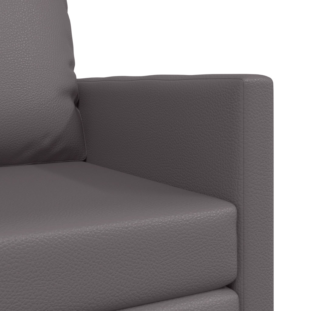 Divano Letto da Pavimento 2-in-1 Grigio 74x77x81 cm Pelle Sintetica