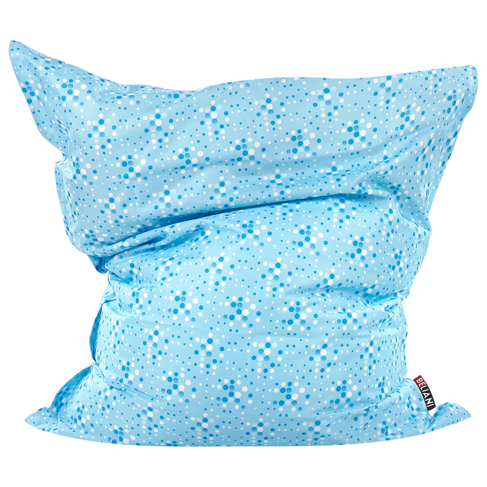 Beanbag grande con motivo a pois blu per distendersi con zip gigante Beanbag